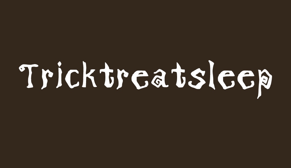 tricktreatsleep-bold font big