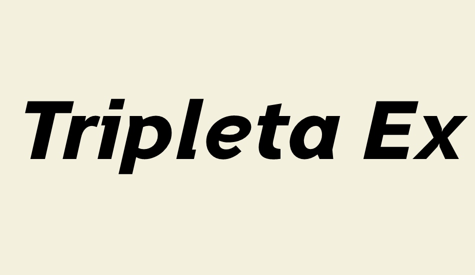 tripleta-extrabold font big