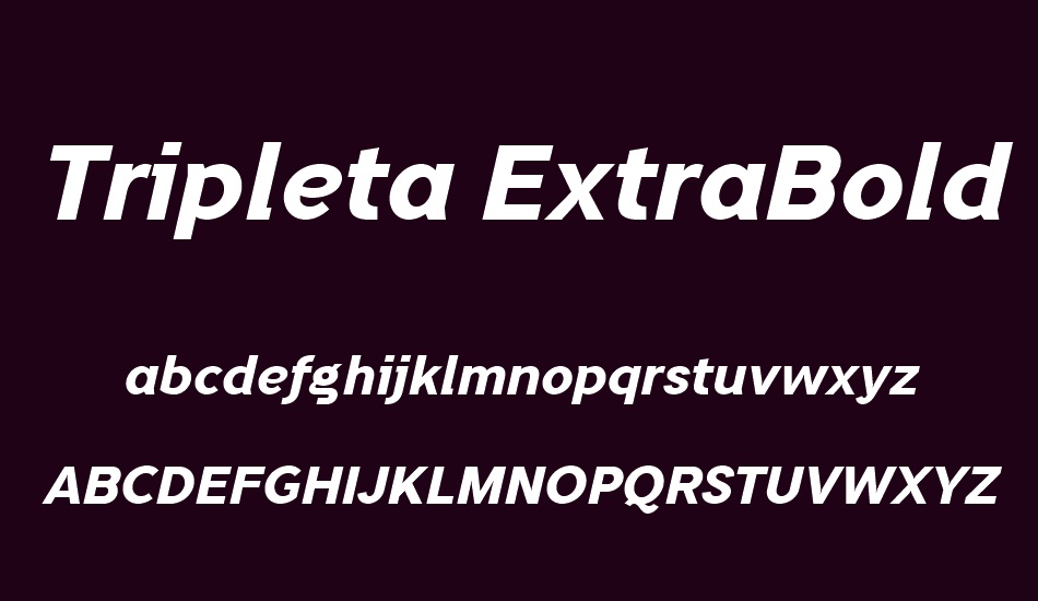 tripleta-extrabold font