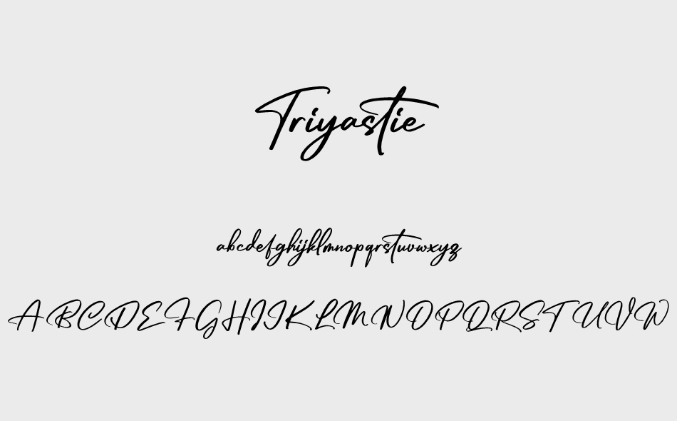 Triyastie font