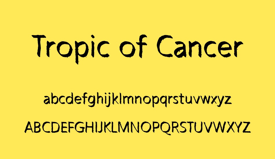 tropic-of-cancer font