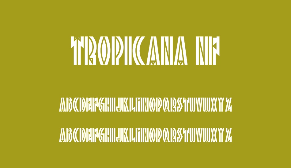 tropicana-nf font