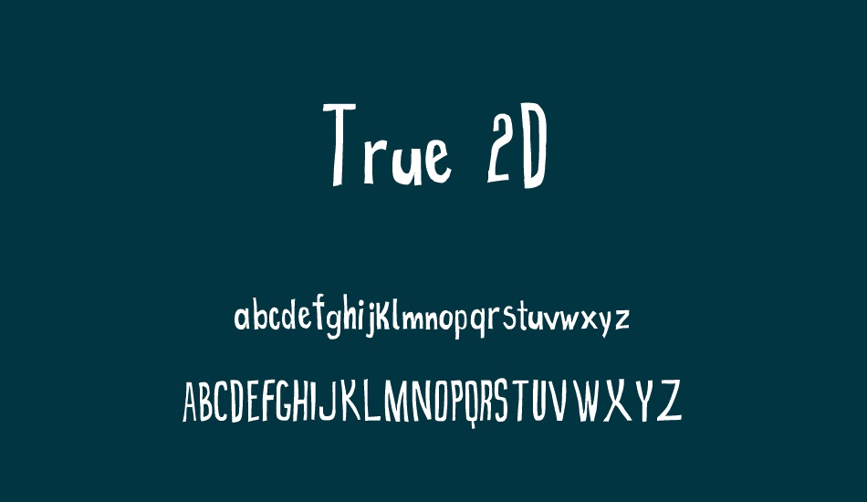 true-2d font