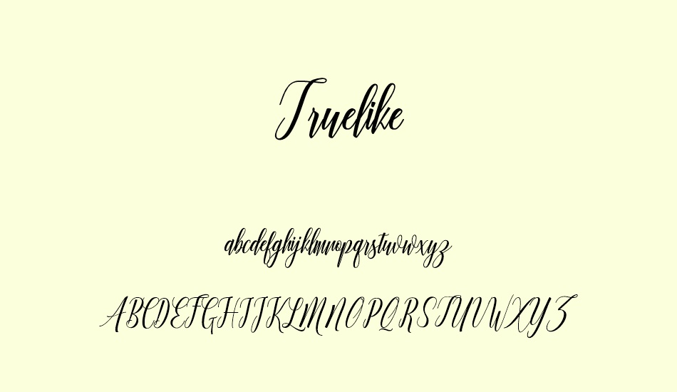 truelike font