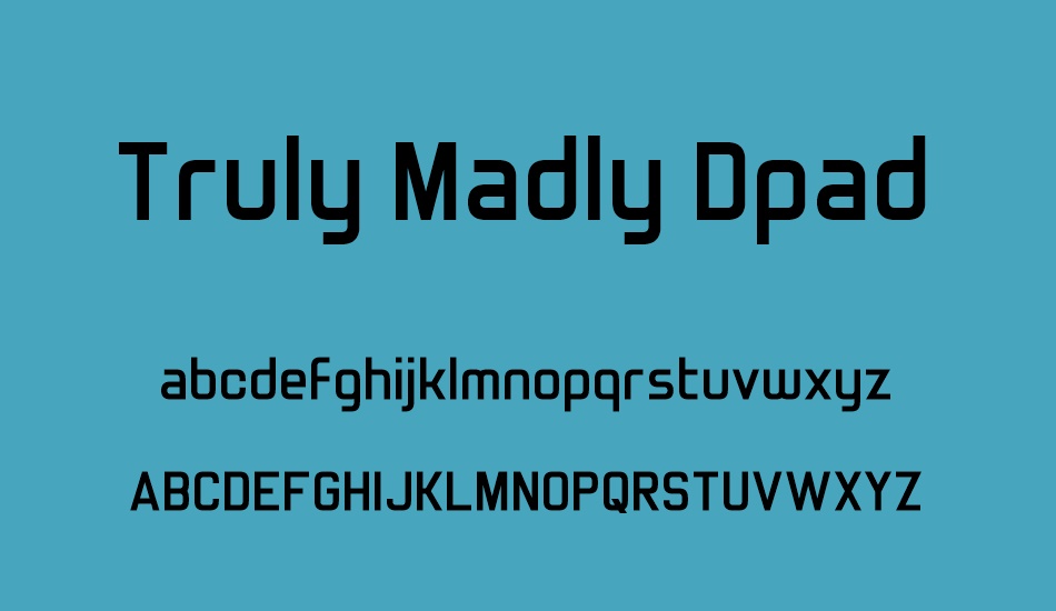 truly-madly-dpad font