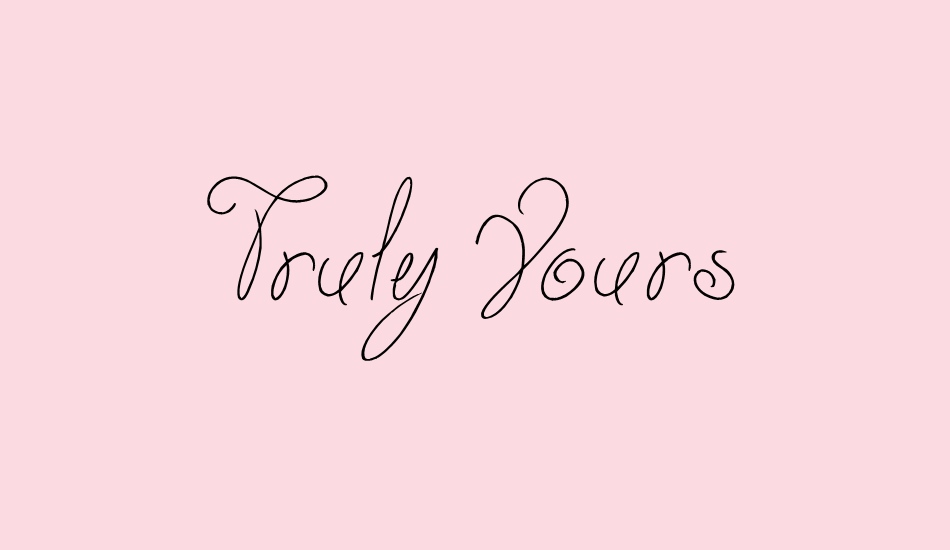 truly-yours font big