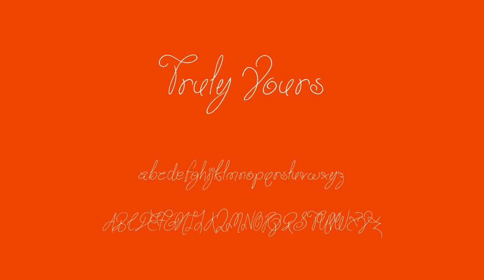 truly-yours font