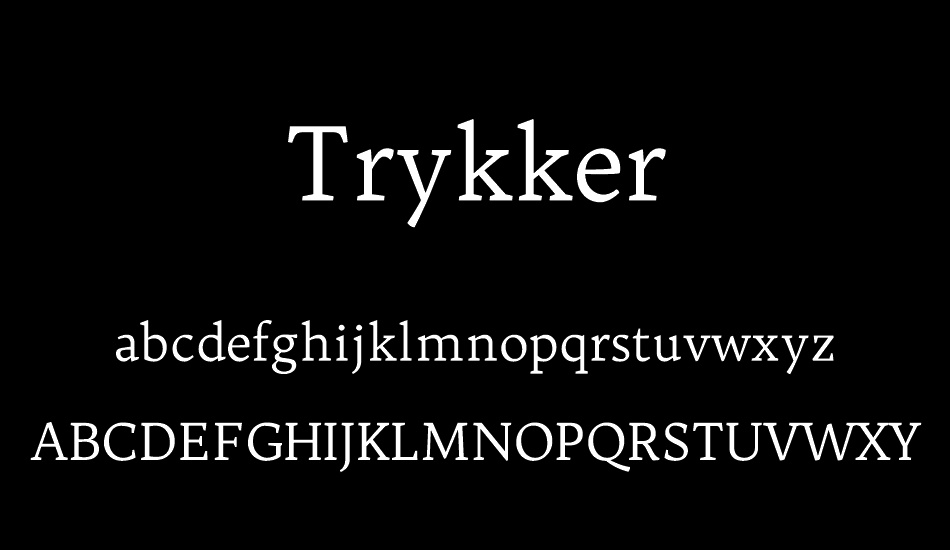 trykker font