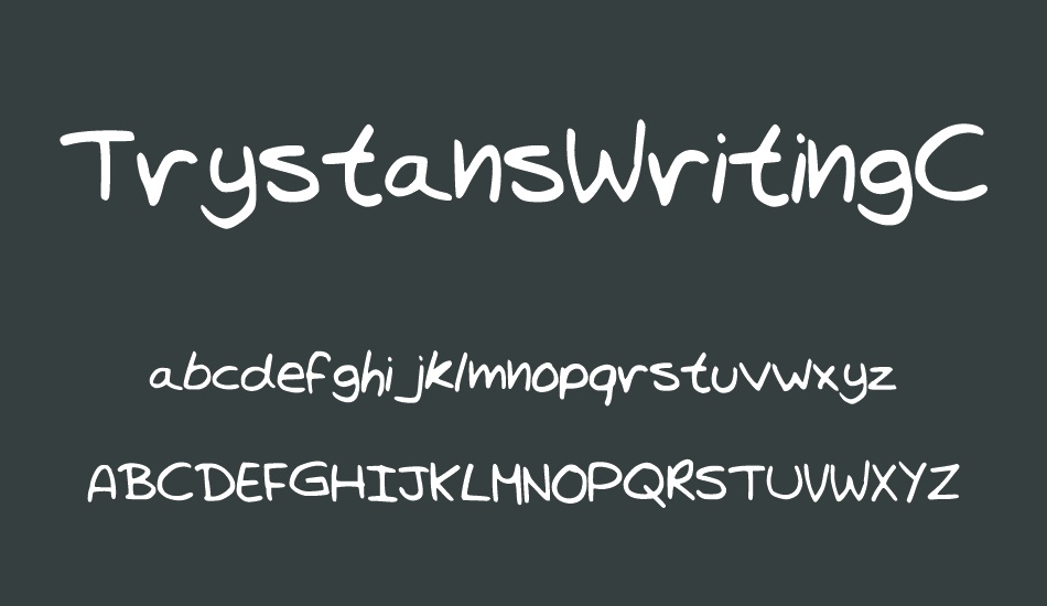 trystanswritingcorrected font