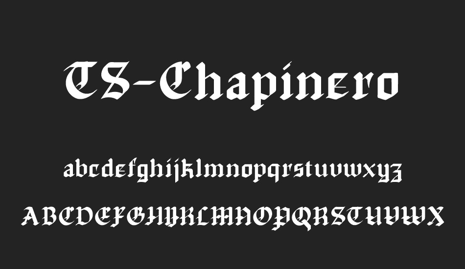 TS-Chapinero font