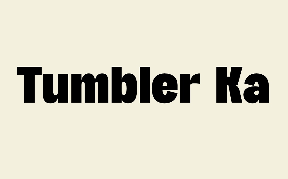 Tumbler Karma font big