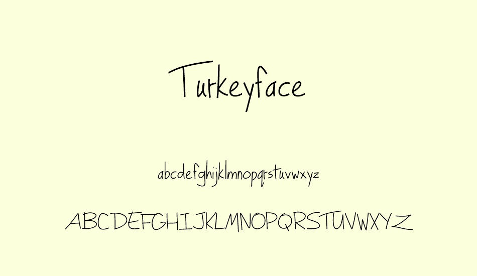 turkeyface font