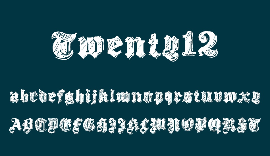 twenty12 font