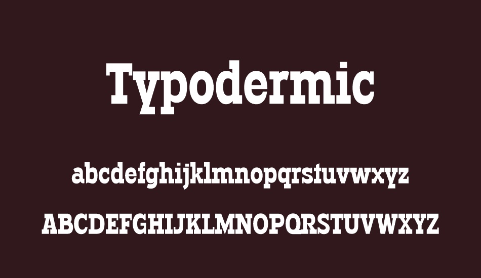 typodermic font