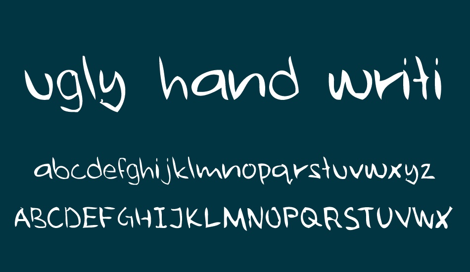 ugly-hand-writing font