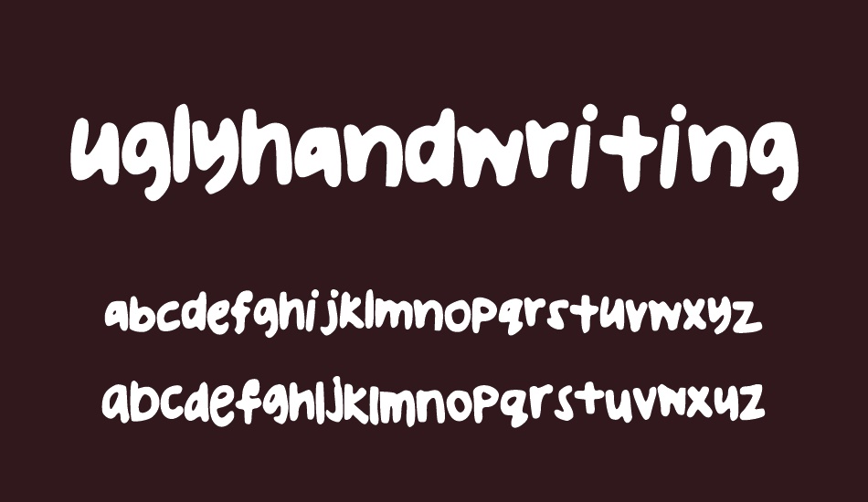 uglyhandwriting font