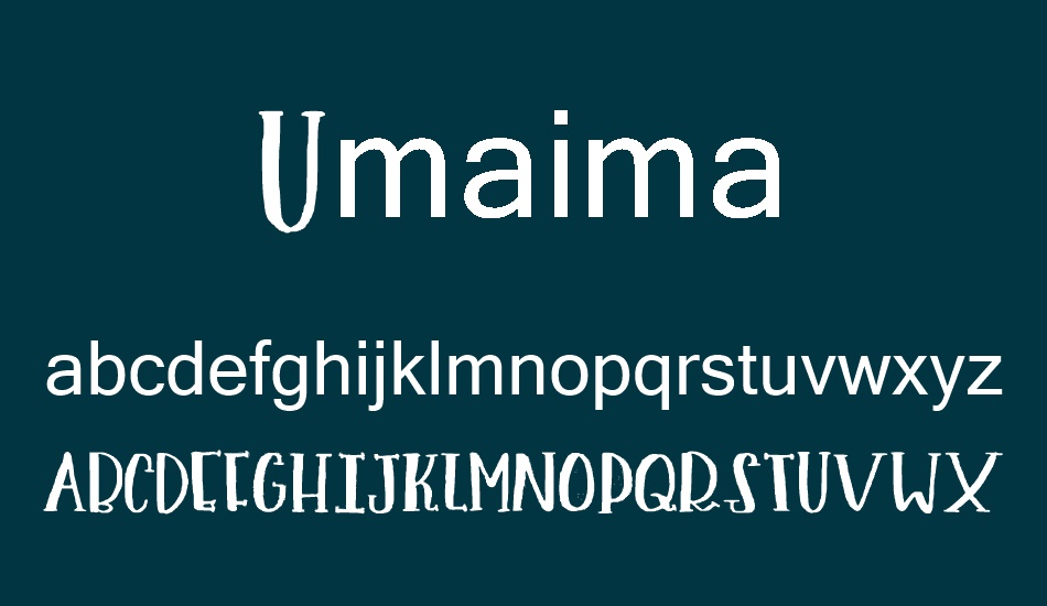 umaima-regular-demo font