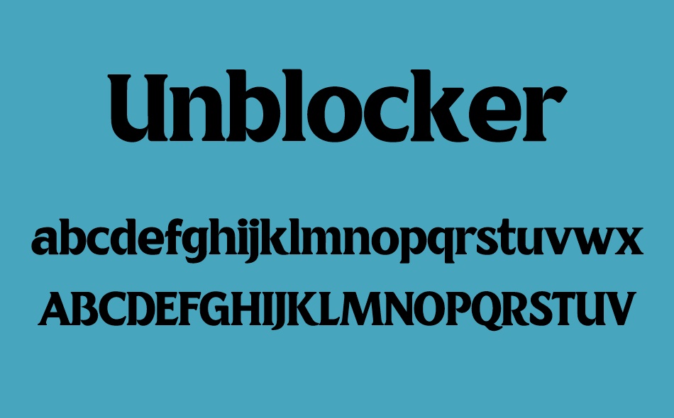 Unblocker font