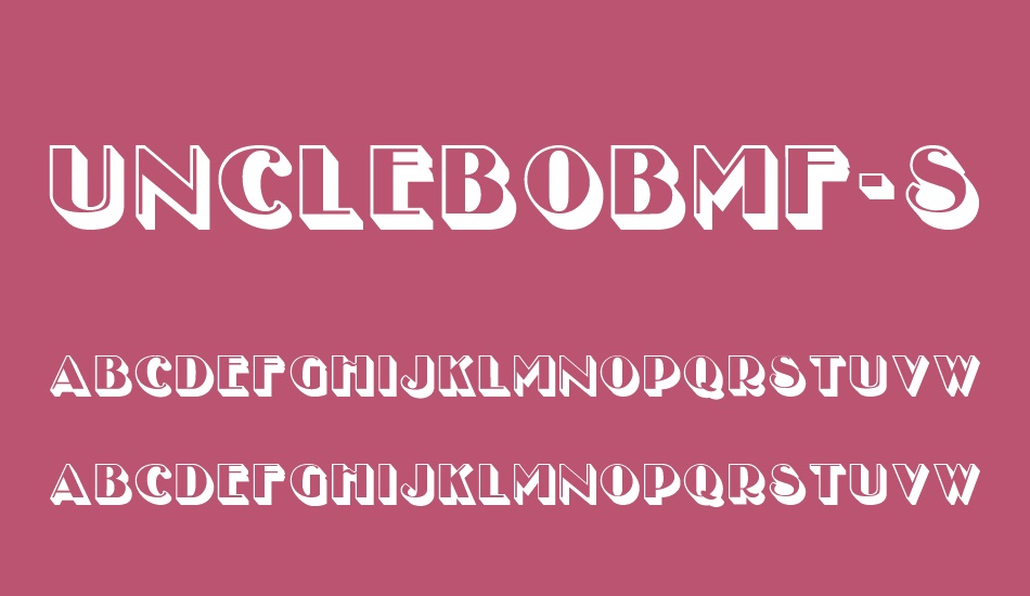 unclebobmf-shadow font