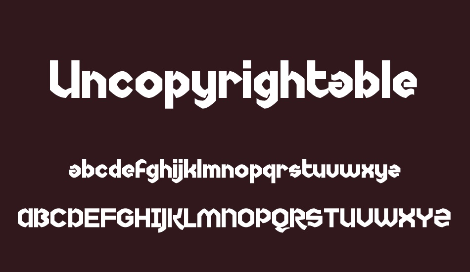 uncopyrightable font