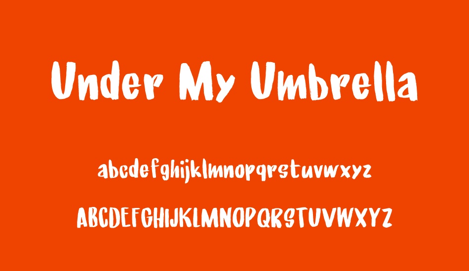 under-my-umbrella-demo font