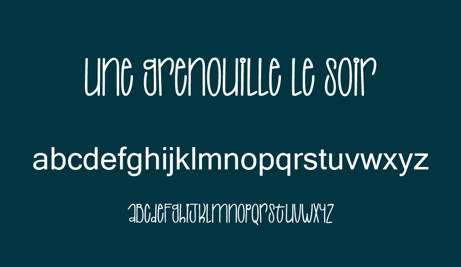 une-grenouılle-le-soır font