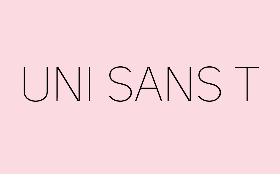 Uni Sans Family font big