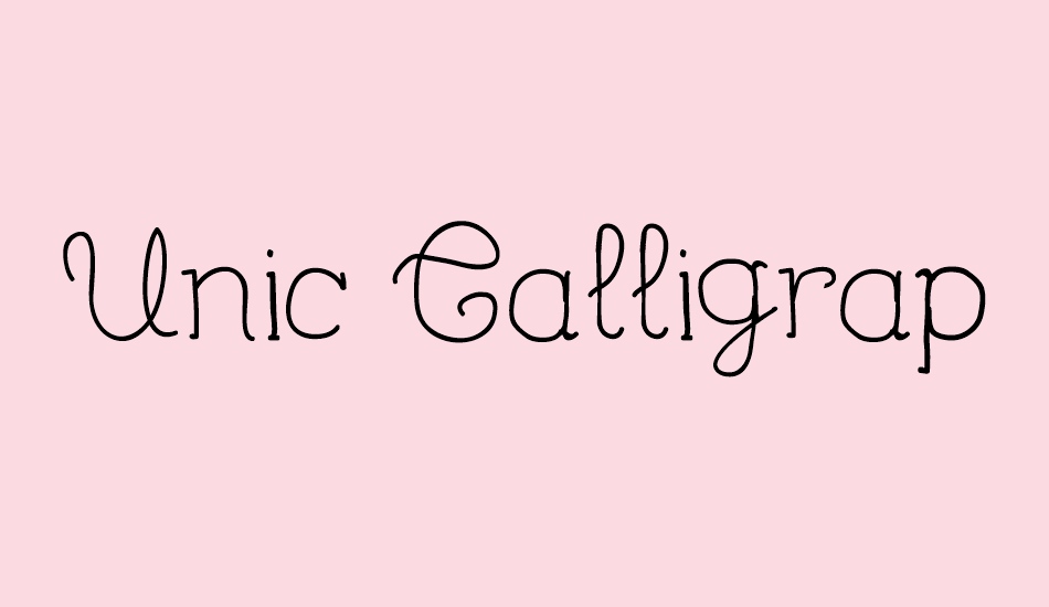 unic-calligraphy font big