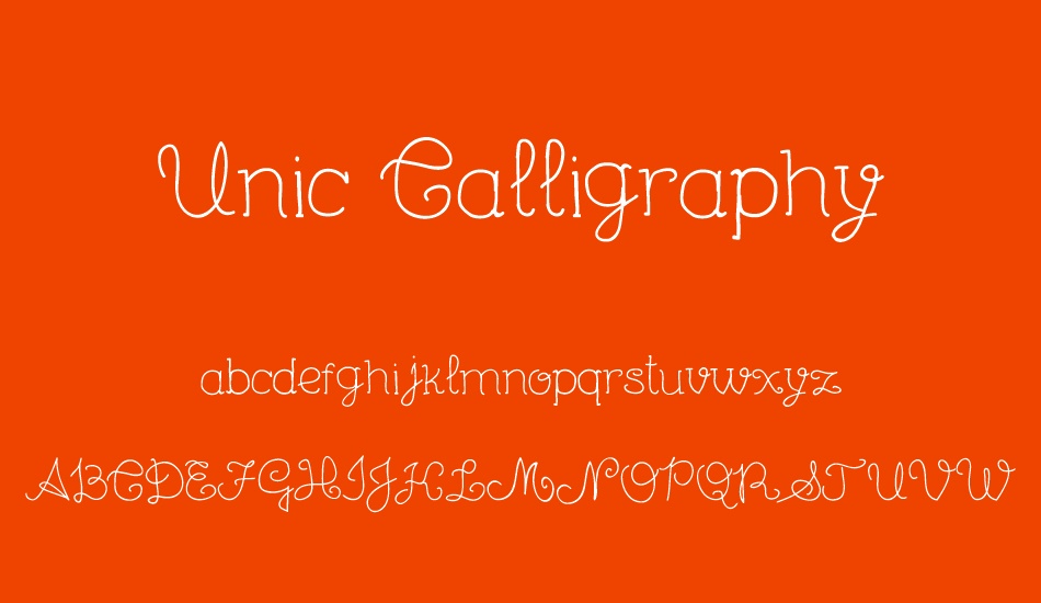 unic-calligraphy font