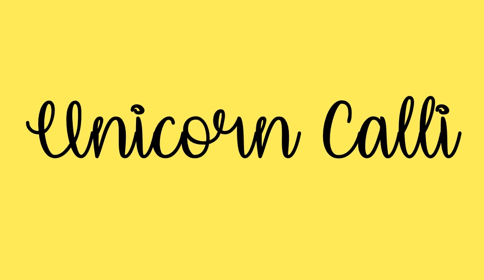 unicorn-calligraphy font big