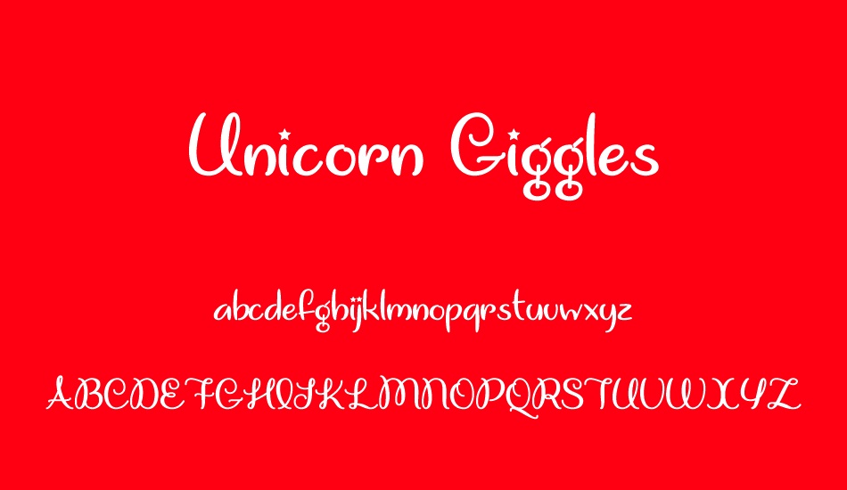 unicorn-giggles font