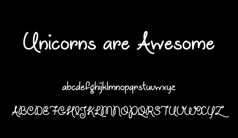 unicorns-are-awesome font