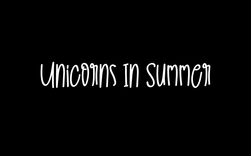 Unicorns In Summer font big