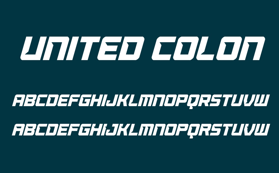 United Colony font