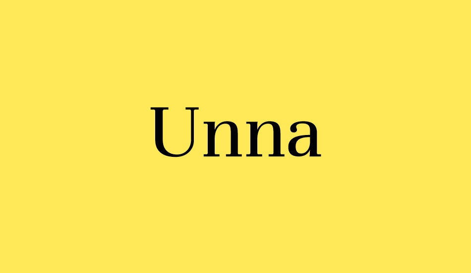 unna font big