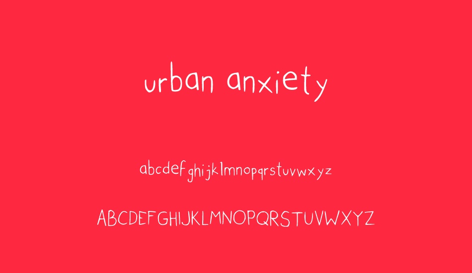 urban-anxiety font