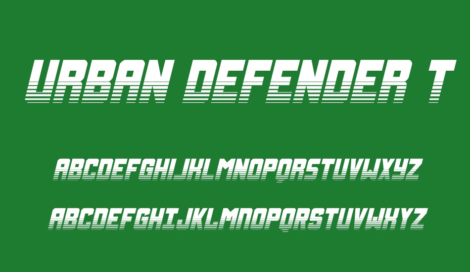 urban-defender-twotone-ıtalic font