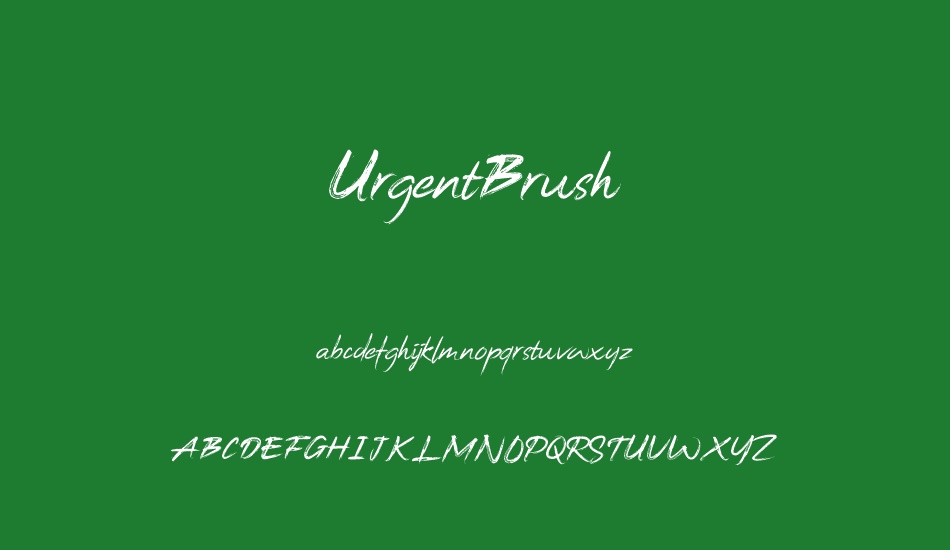 urgentbrush font