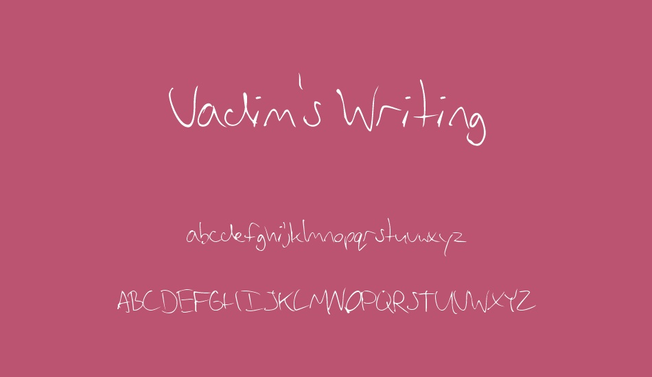 vadims-writing font