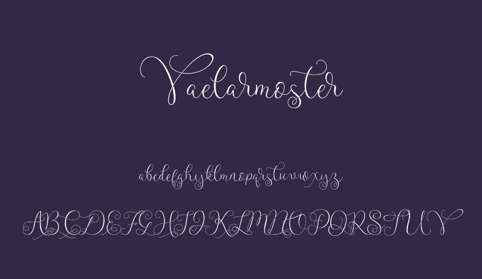 vaelarmoster font