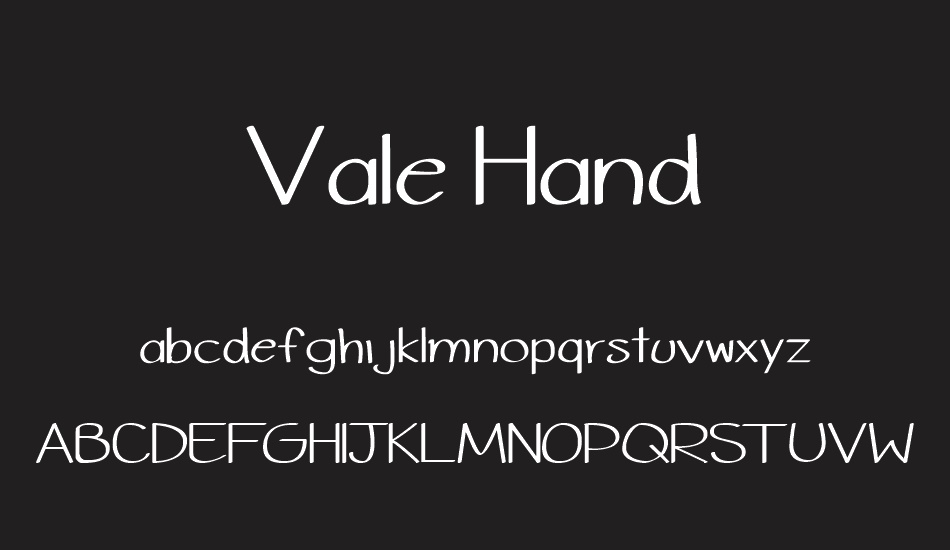 vale-hand font