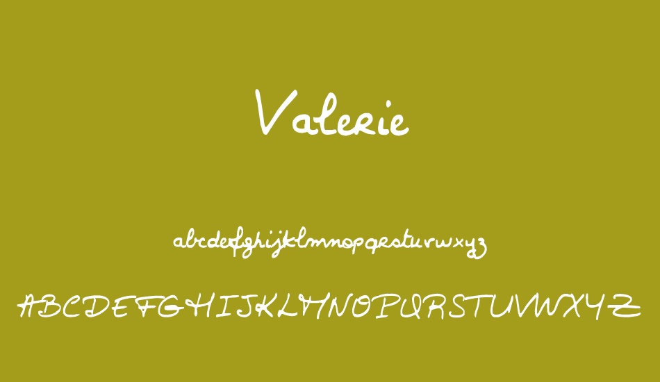 valerie font