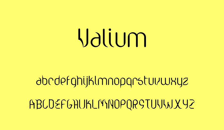 valium font