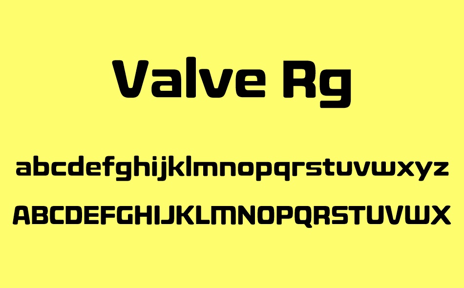 Valve font