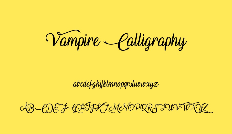 vampire-calligraphy font