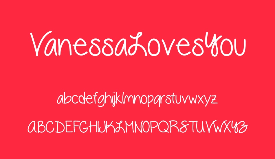 vanessalovesyou font