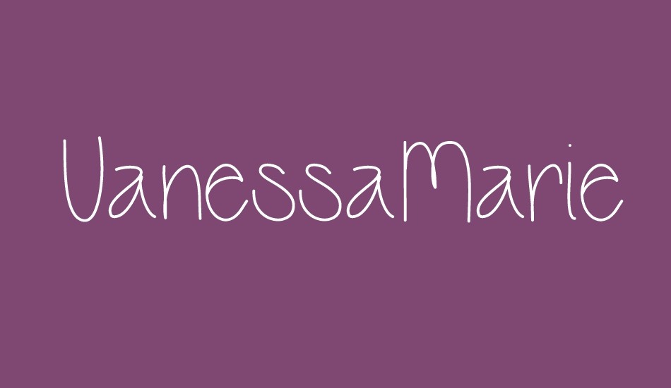 vanessamarie font big