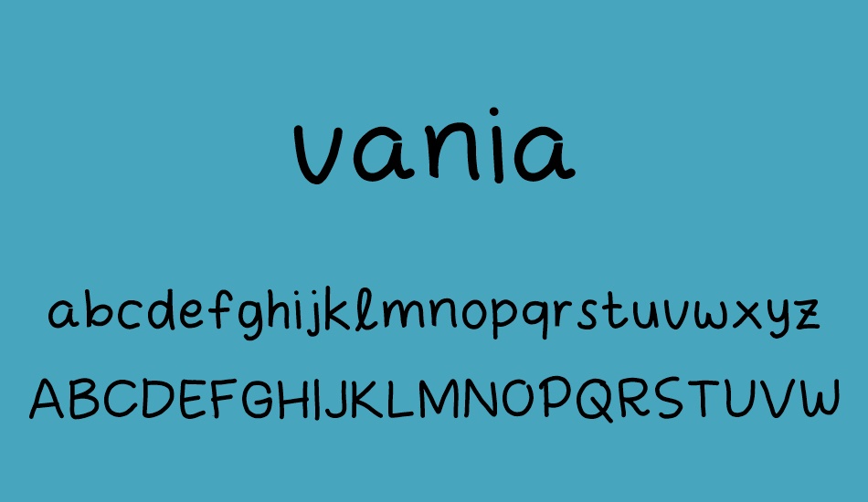 vania font