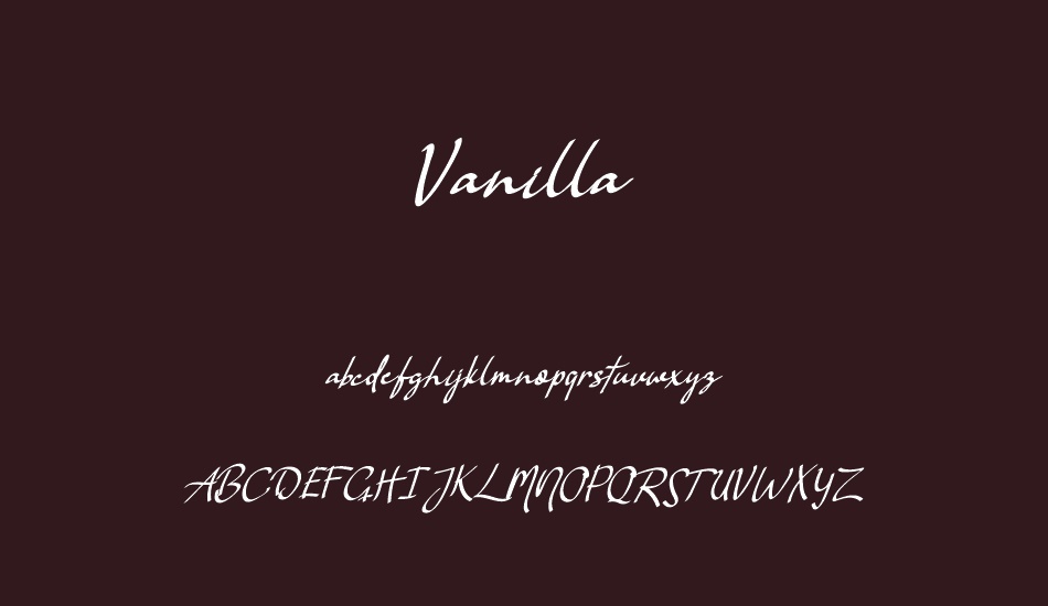 vanilla-personal font