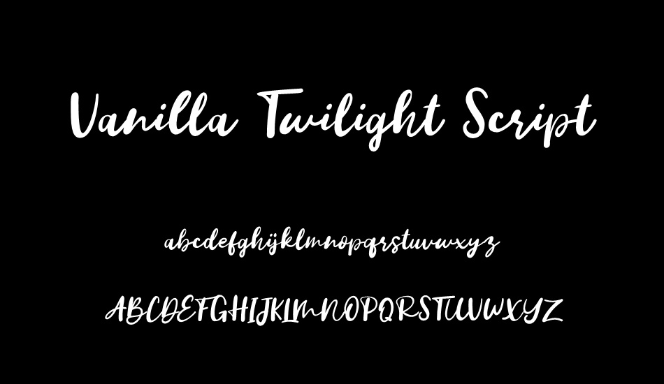 vanilla-twilight-script font